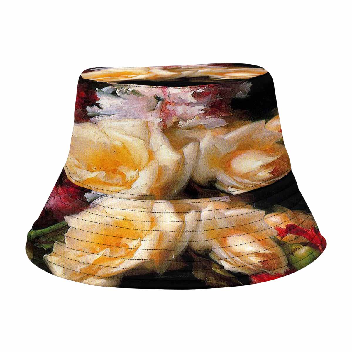 Vintage floral unisex bucket boonie Hat, outdoors hat, Design 30