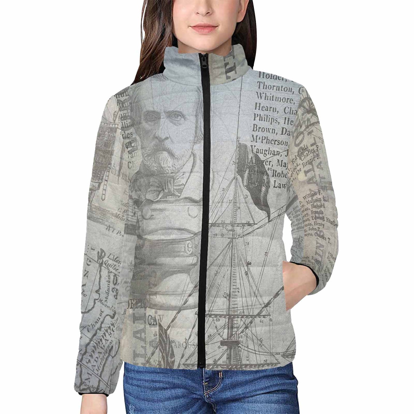 Antique general print quilted jacket, design 33