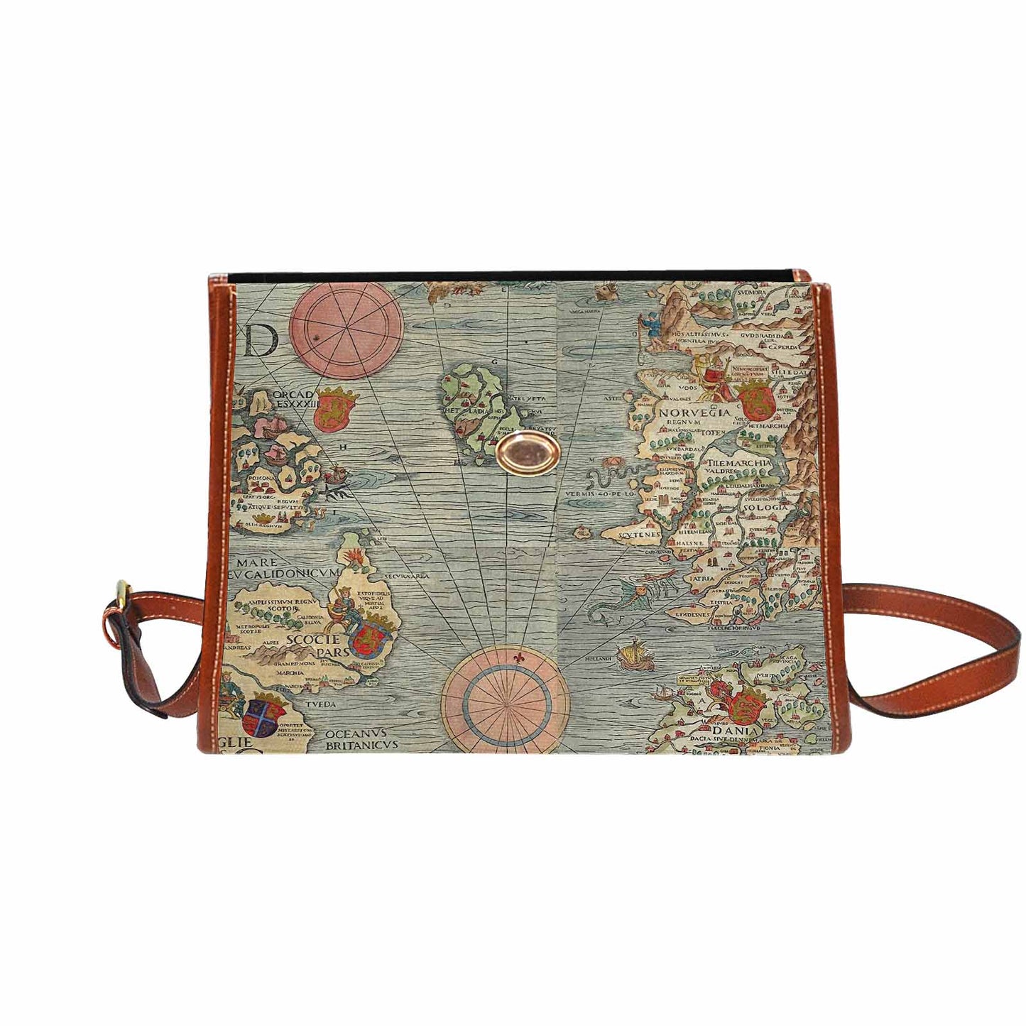 Antique Map Handbag, Model 1695341, Design 15