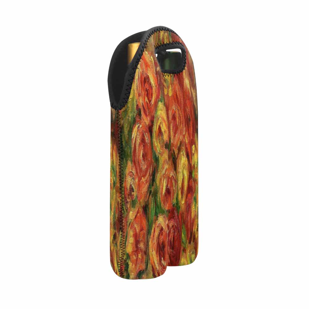 Vintage floral 2 bottle wine bag, Design 18
