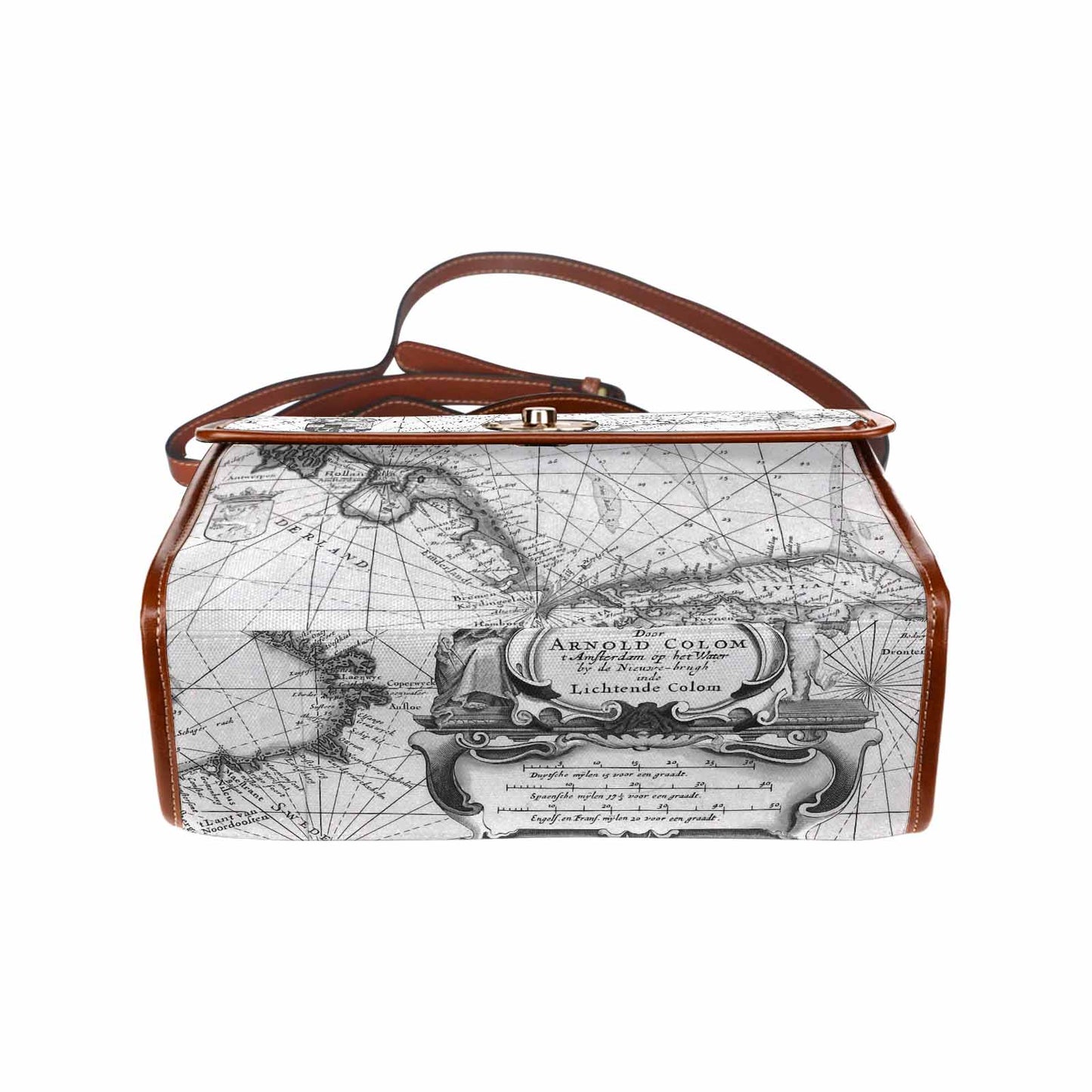 Antique Map Handbag, Model 1695341, Design 05
