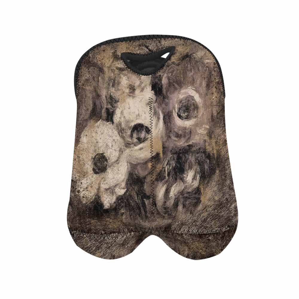 Vintage floral 2 bottle wine bag, Design 16