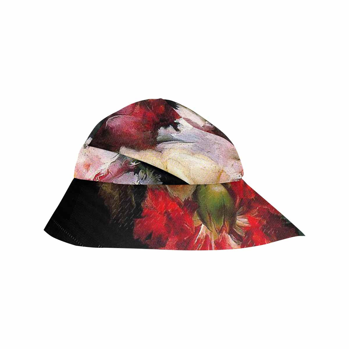 Vintage floral wide brim sunvisor Hat, outdoors hat, Design 30