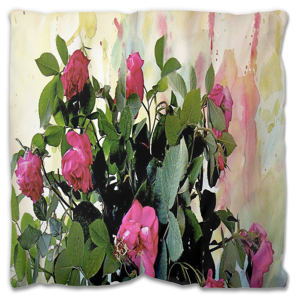 Vintage floral Outdoor Pillows, throw pillow, mildew resistance, various sizes, Design 22