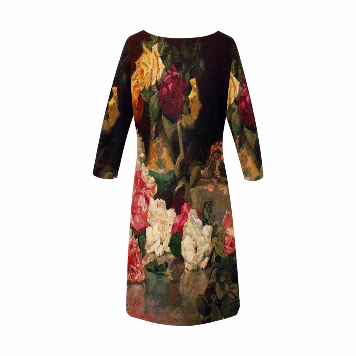 Vintage floral loose dress, model D29532 Design 37
