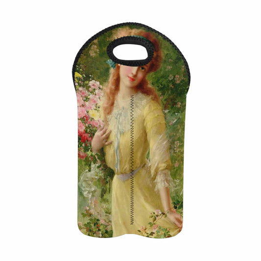Victorian lady design 2 Bottle wine bag, Portrait of a Girl