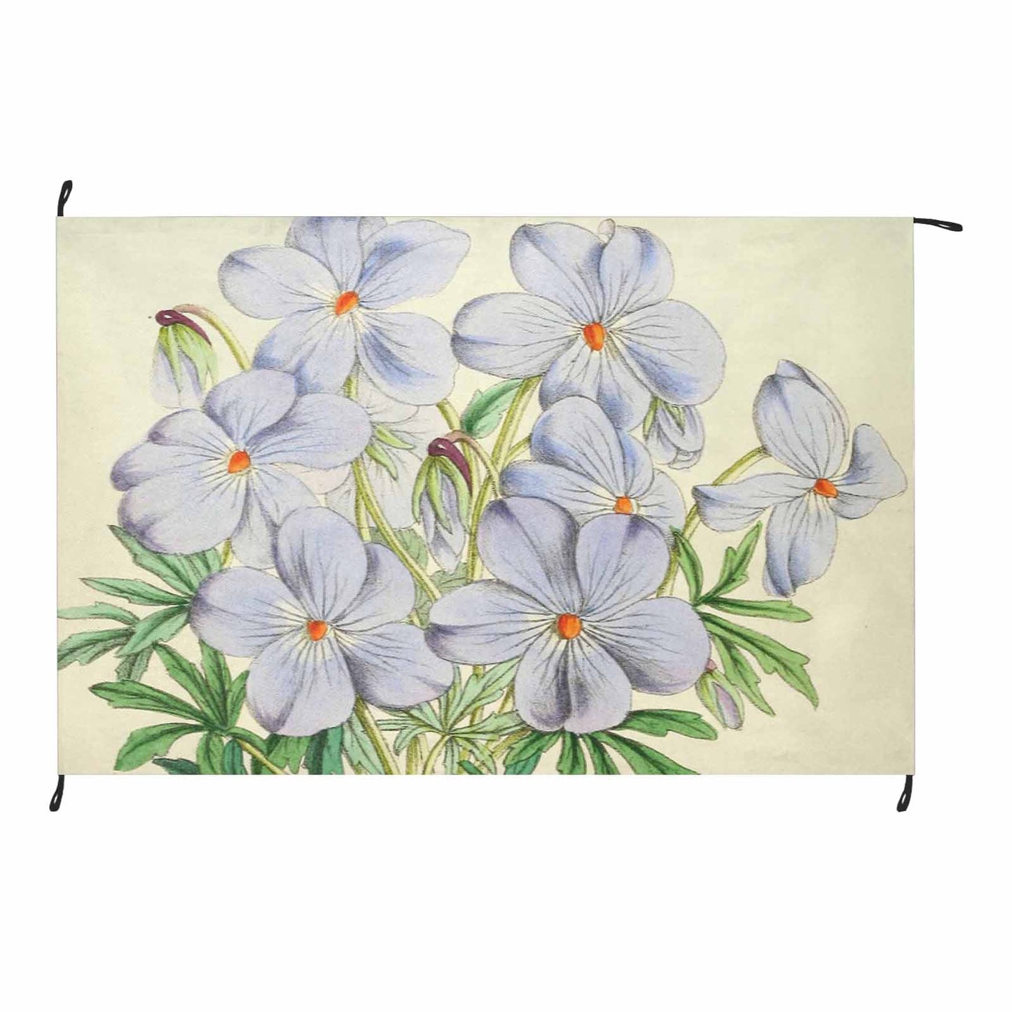 Vintage Floral waterproof picnic mat, 81 x 55in, Design 13