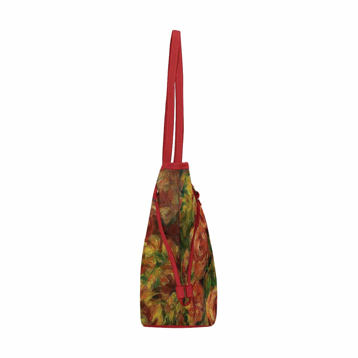 Vintage Floral Handbag, Classic Handbag, Mod 1695361 Design 18, RED TRIM