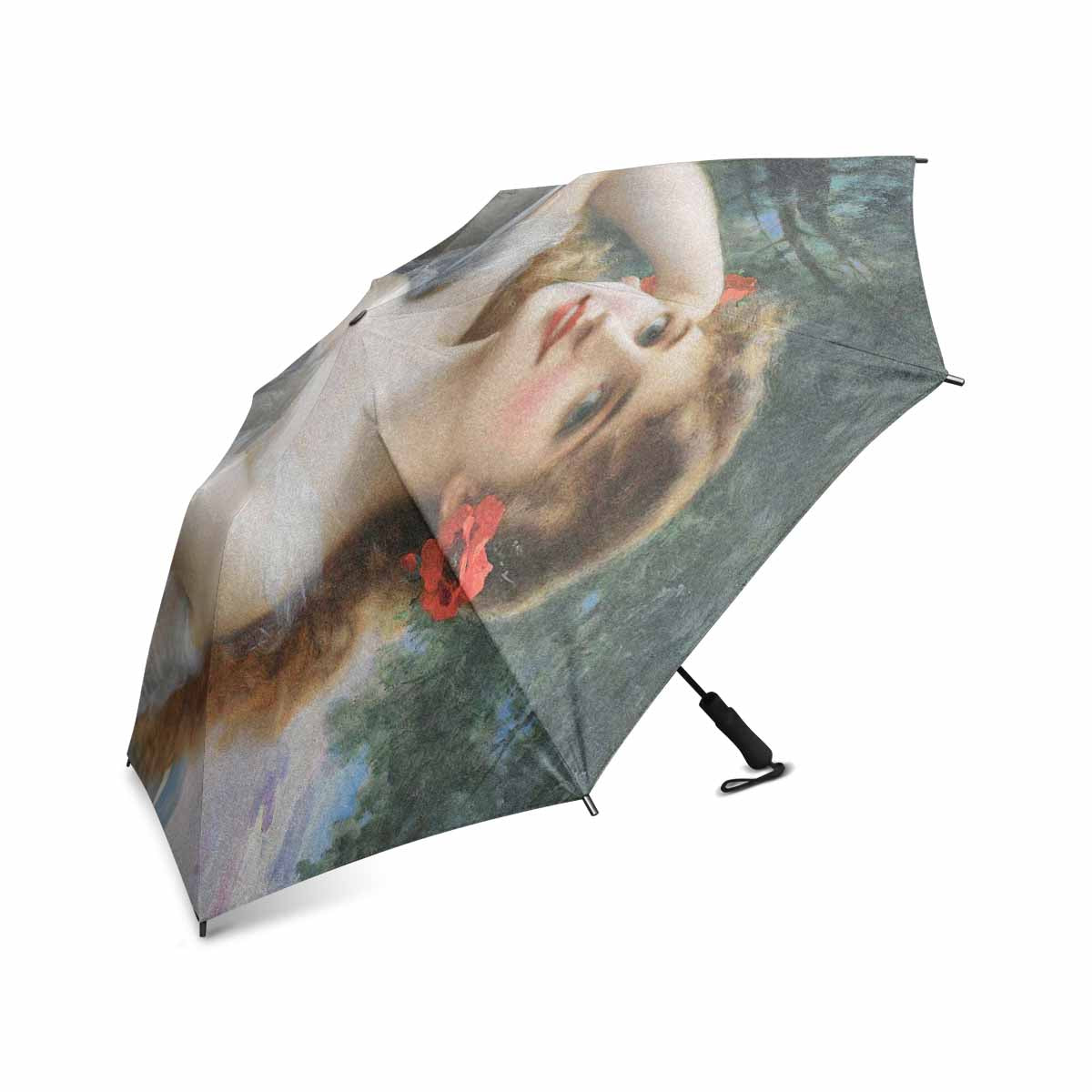 Victorian Lady Design UMBRELLA, Young Beauty with Poppies Model U05 C20