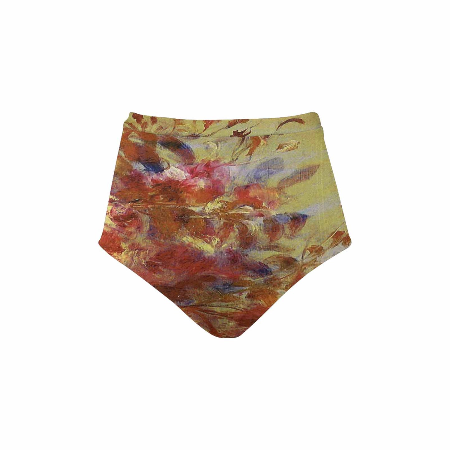 Vintage floral High waist bikini bottom, Design 11
