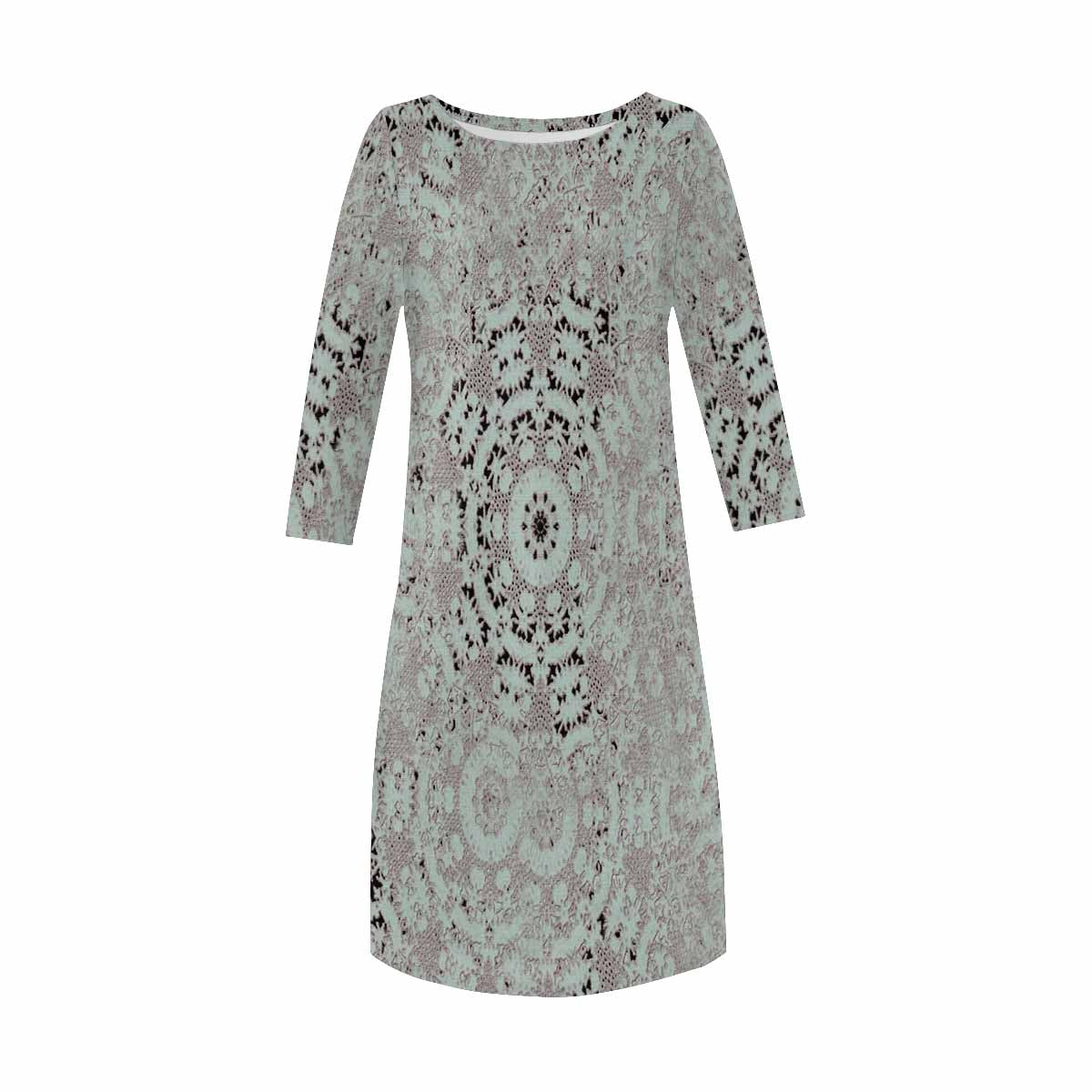 Victorian printed lace loose dress, Design 51