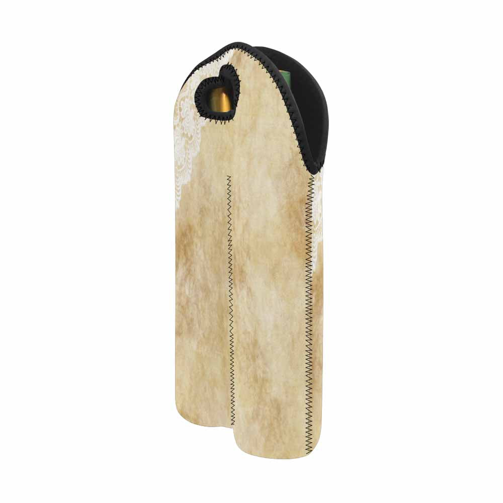 2 Bottle Victorian lace print wine bag, Design 29