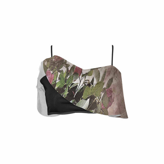 Vintage floral flounce bikini top, Design 22x