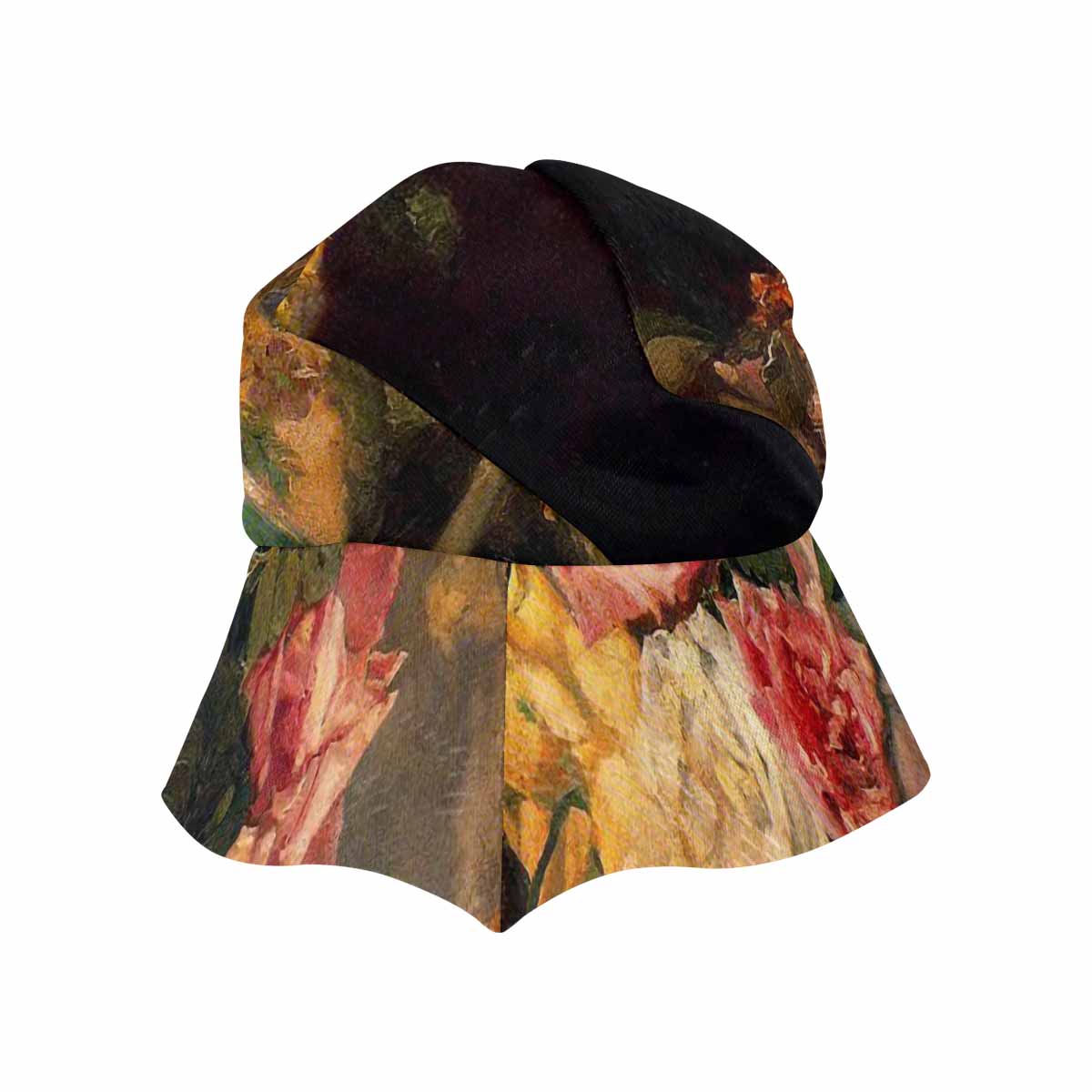 Vintage floral wide brim sunvisor Hat, outdoors hat, Design 37