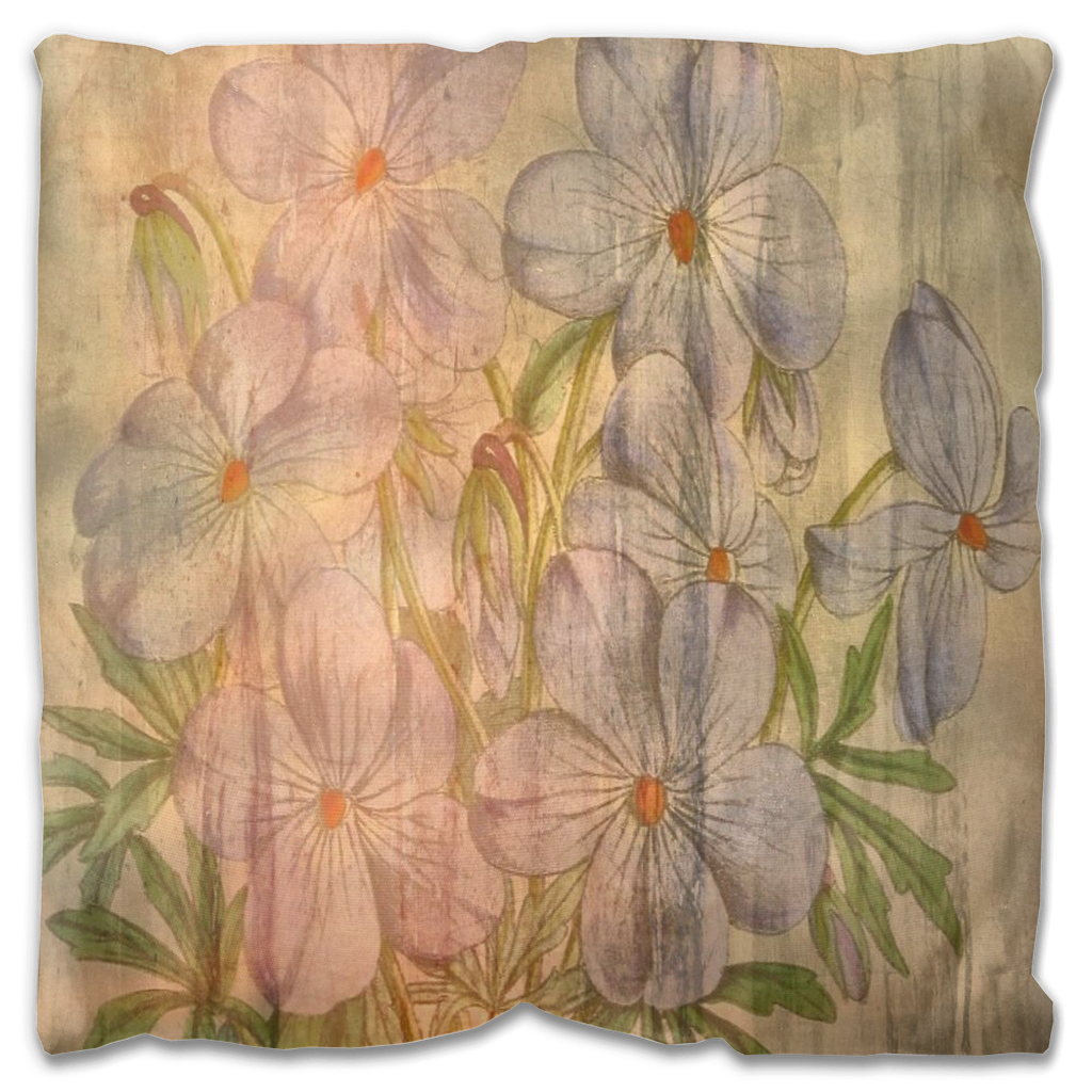 Vintage floral Outdoor Pillows, throw pillow, mildew resistance, various sizes, Design 13 xx
