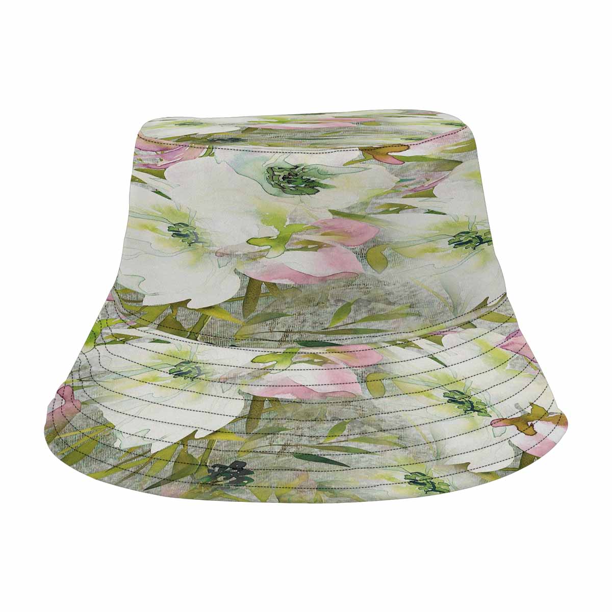 Vintage floral unisex bucket boonie Hat, outdoors hat, Design 03