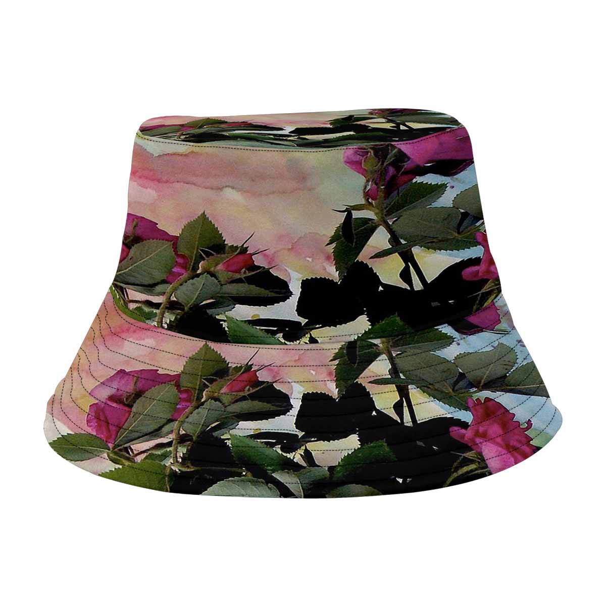 Vintage floral unisex bucket boonie Hat, outdoors hat, Design 21