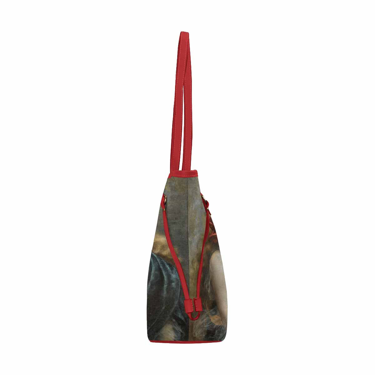 Victorian Lady Design Handbag, Model 1695361, An Auburn Beauty, RED TRIM
