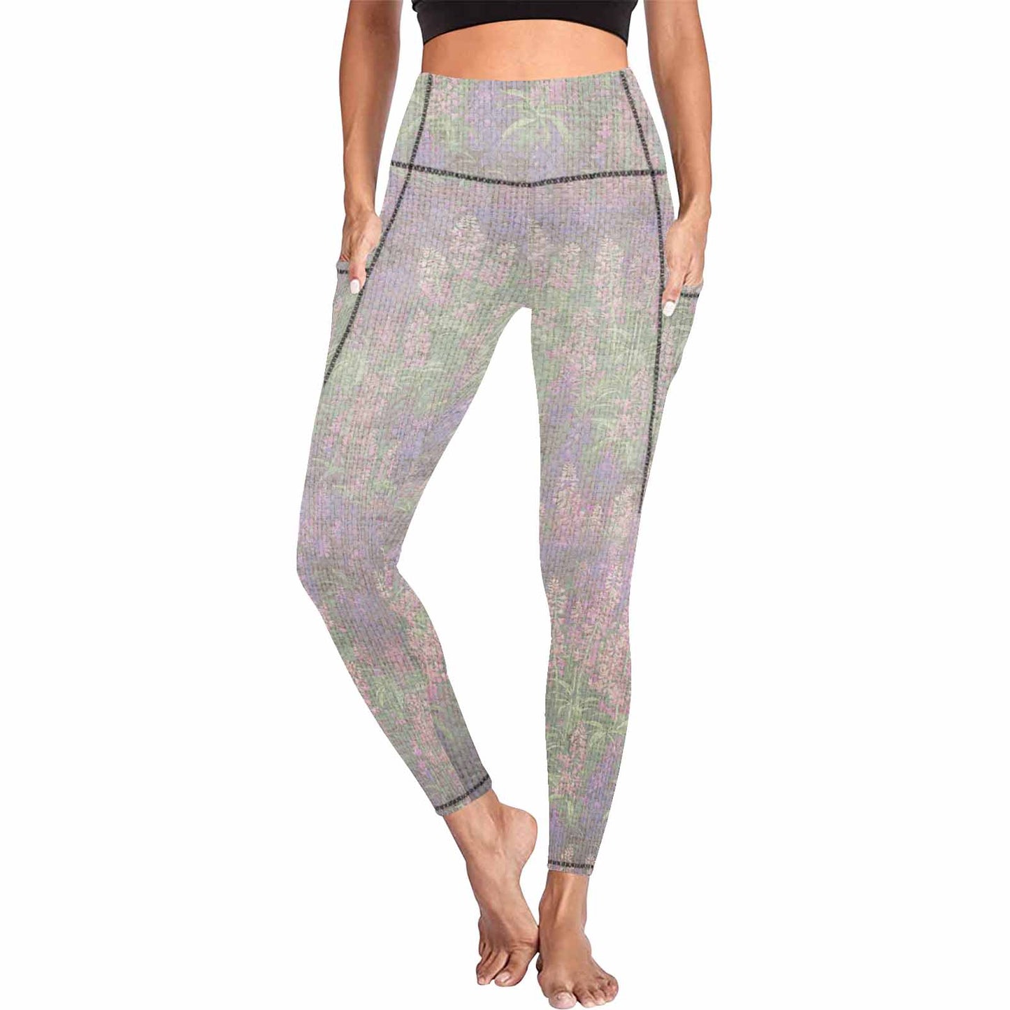 Floral 2, active wear leggings, outside surge, design 22