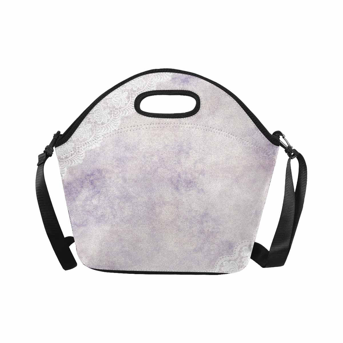 Victorian lace print insulated lunch bag, design 40