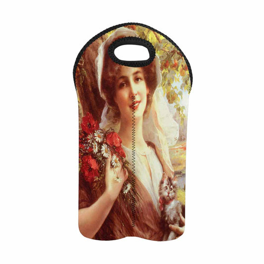 Victorian lady design 2 Bottle wine bag, COUNTRY SUMMER