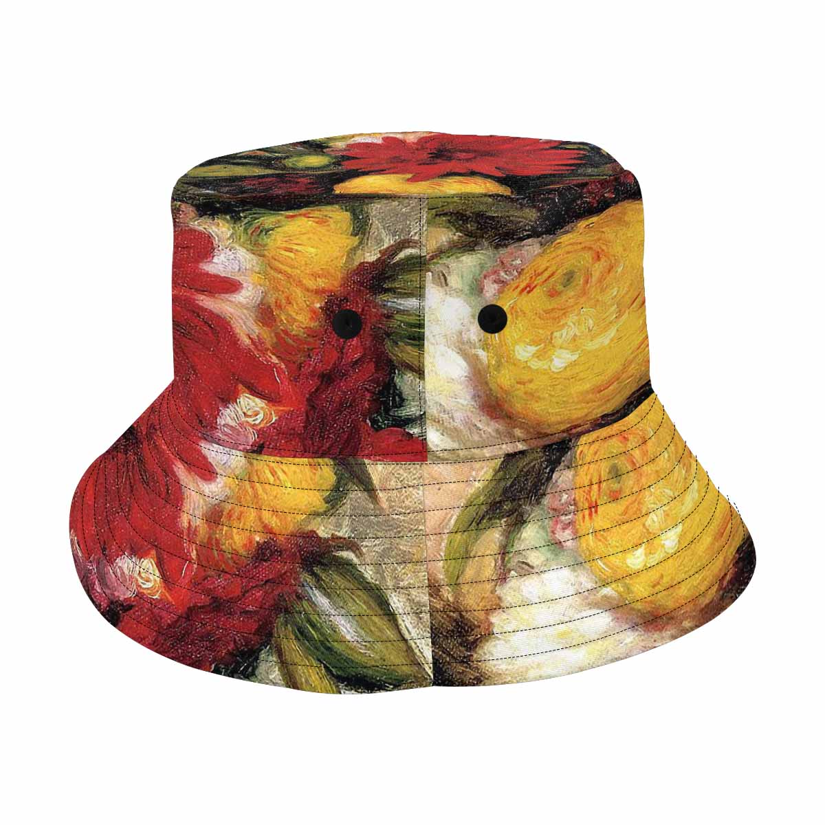 Vintage floral unisex bucket boonie Hat, outdoors hat, Design 25