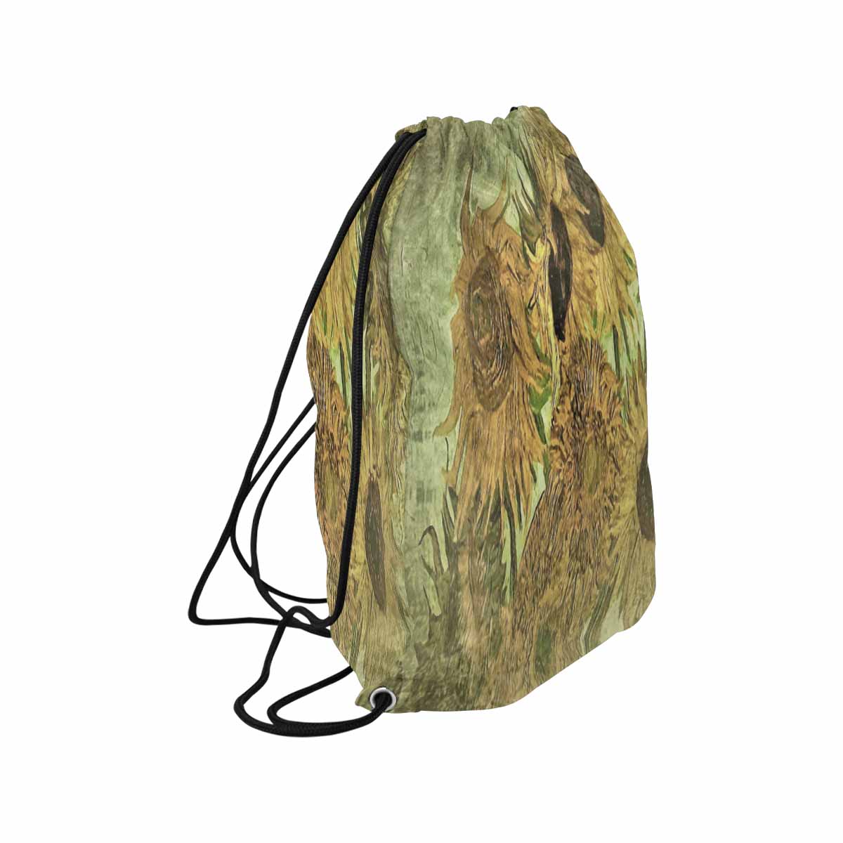 Vintage Floral print, DRAWSTRING BAG, LARGE, Design 48x