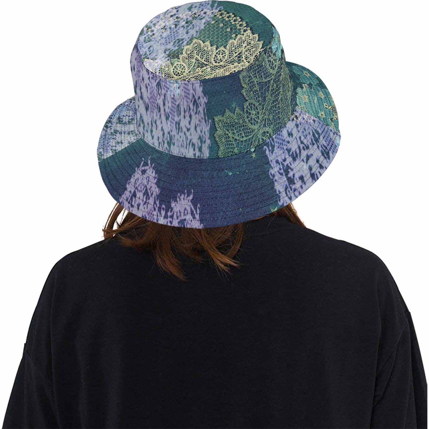 Victorian lace Bucket Hat, outdoors hat, design 05