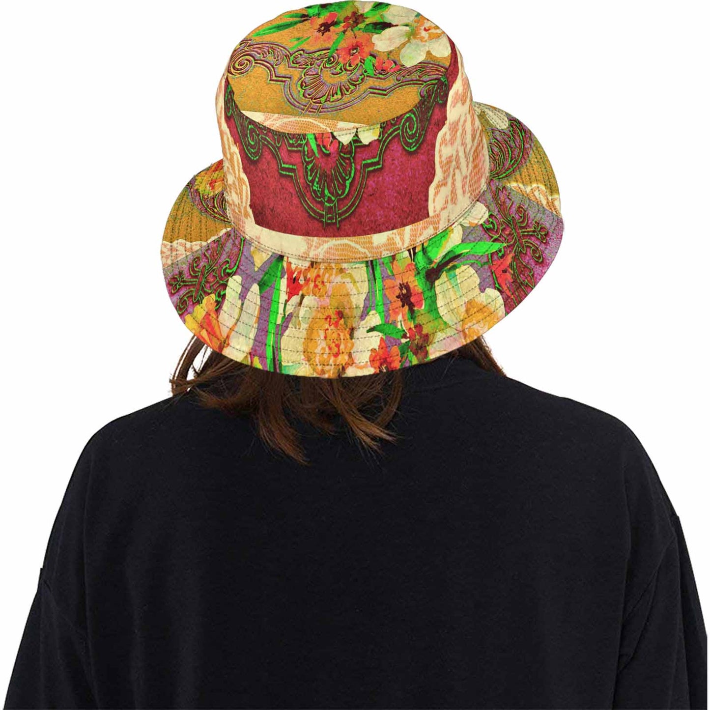 Victorian lace Bucket Hat, outdoors hat, design 48