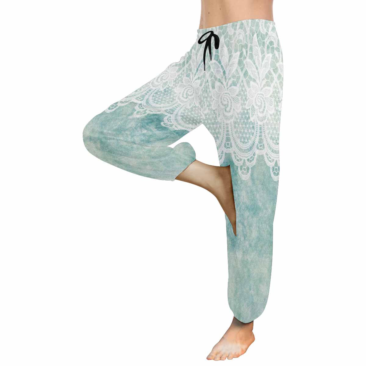 Victorian lace print Haram pants, loose comfy pants design 41