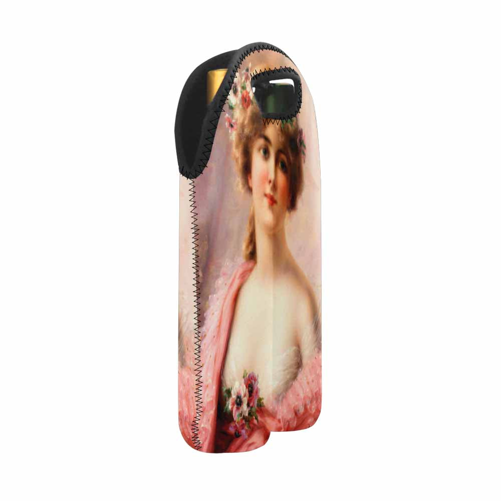 Victorian lady design 2 Bottle wine bag, Young Girl with Anemones