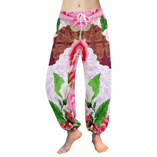Victorian lace print Haram pants, loose comfy pants design 19
