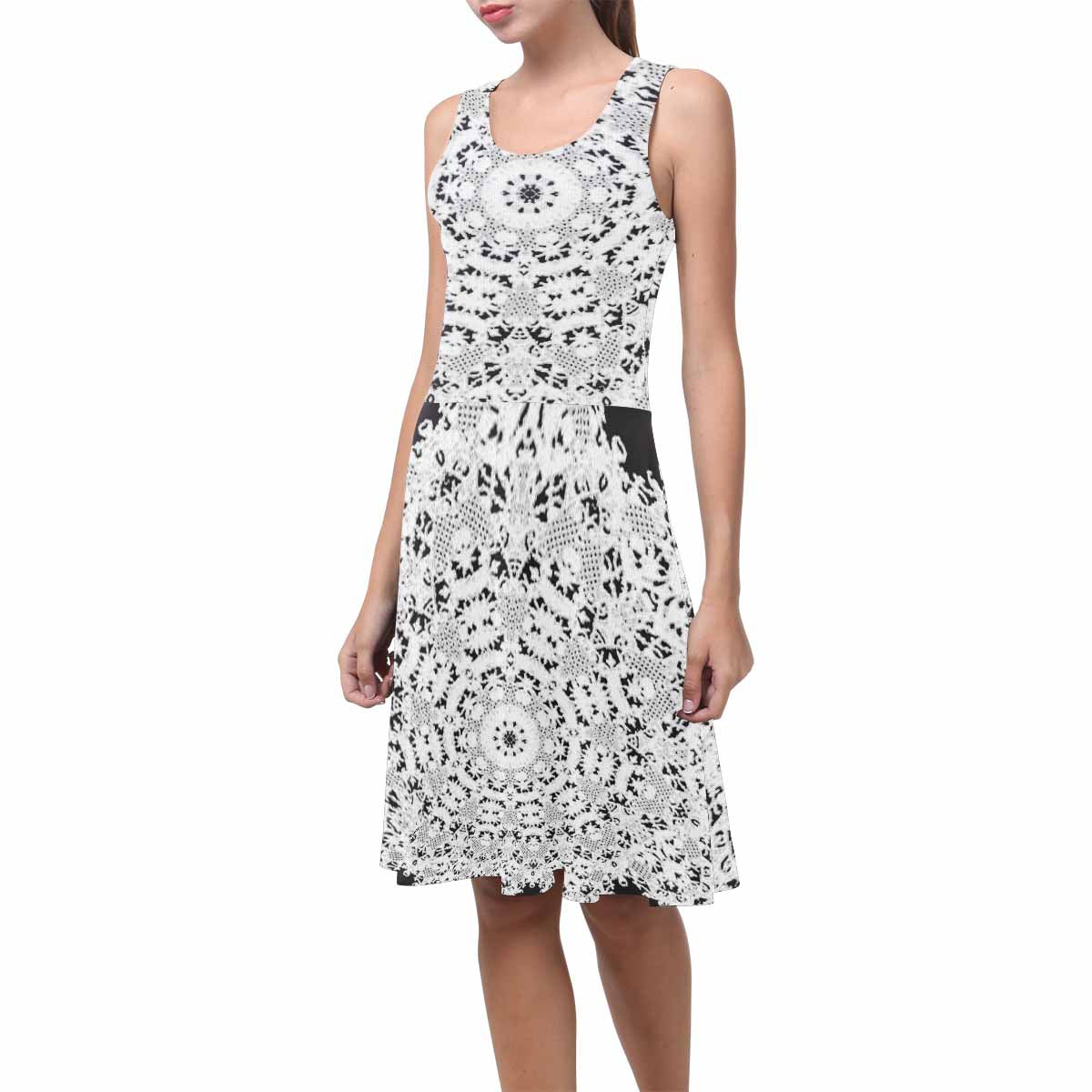 Victorian printed lace summer dress, Design 50