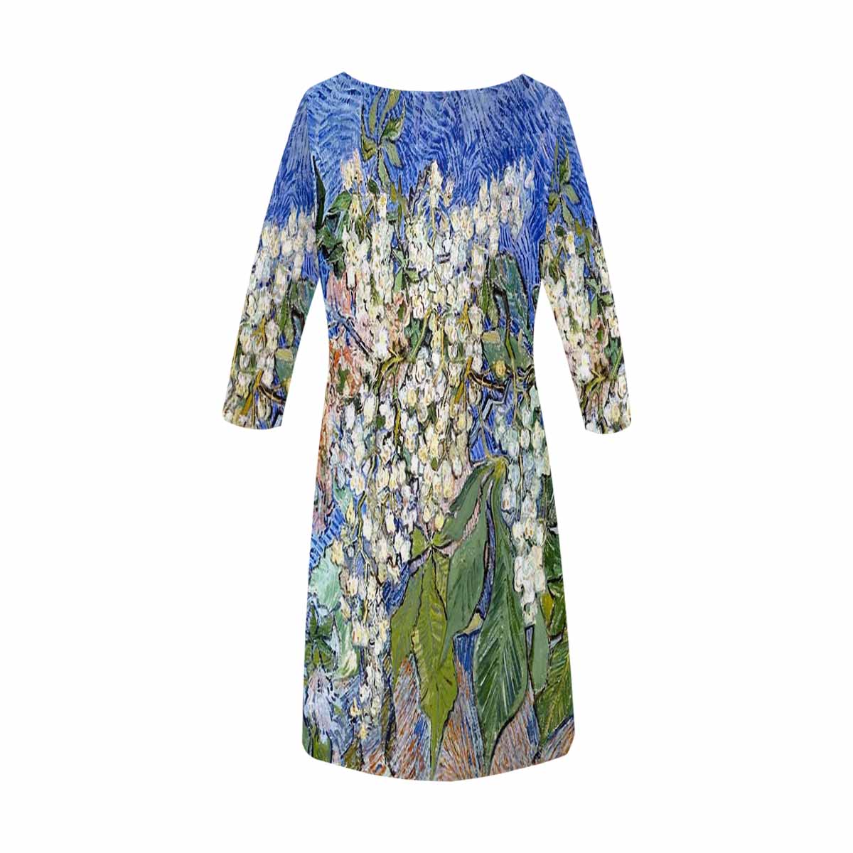 Vintage floral loose dress, XS to 3X plus size, model D29532 Design 04