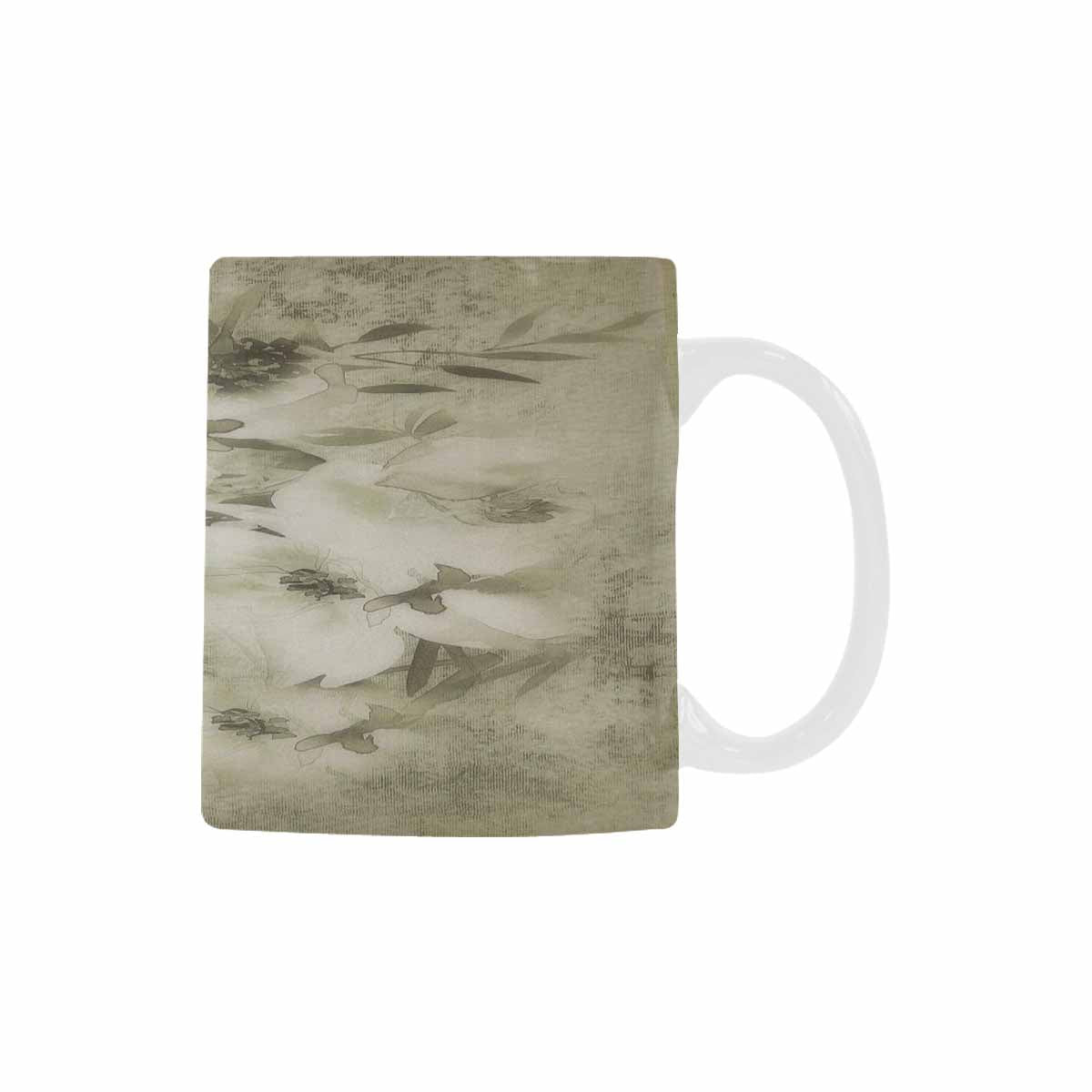 Vintage floral coffee mug or tea cup, Design 03x