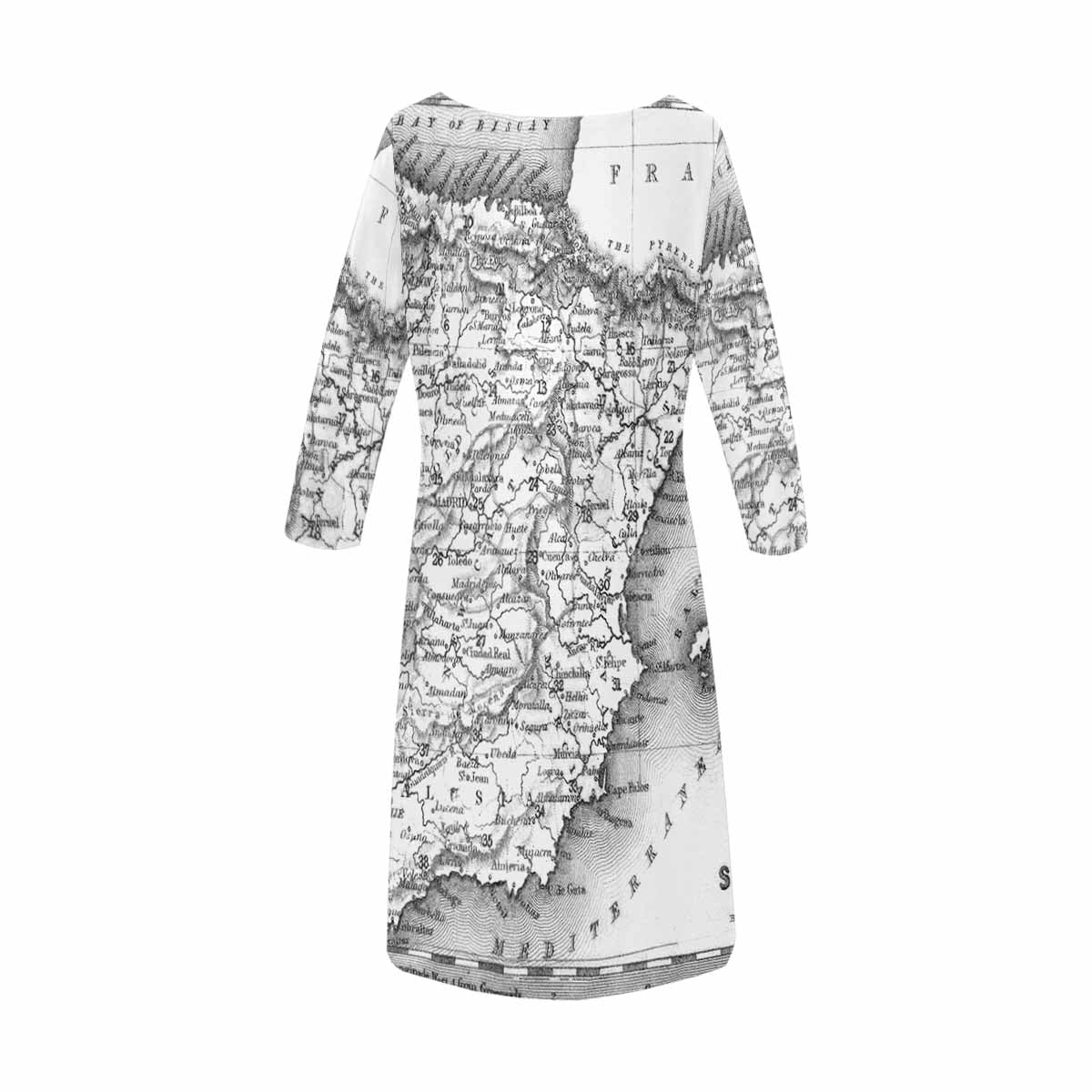 Antique Map loose dress, MODEL 29532, design 06