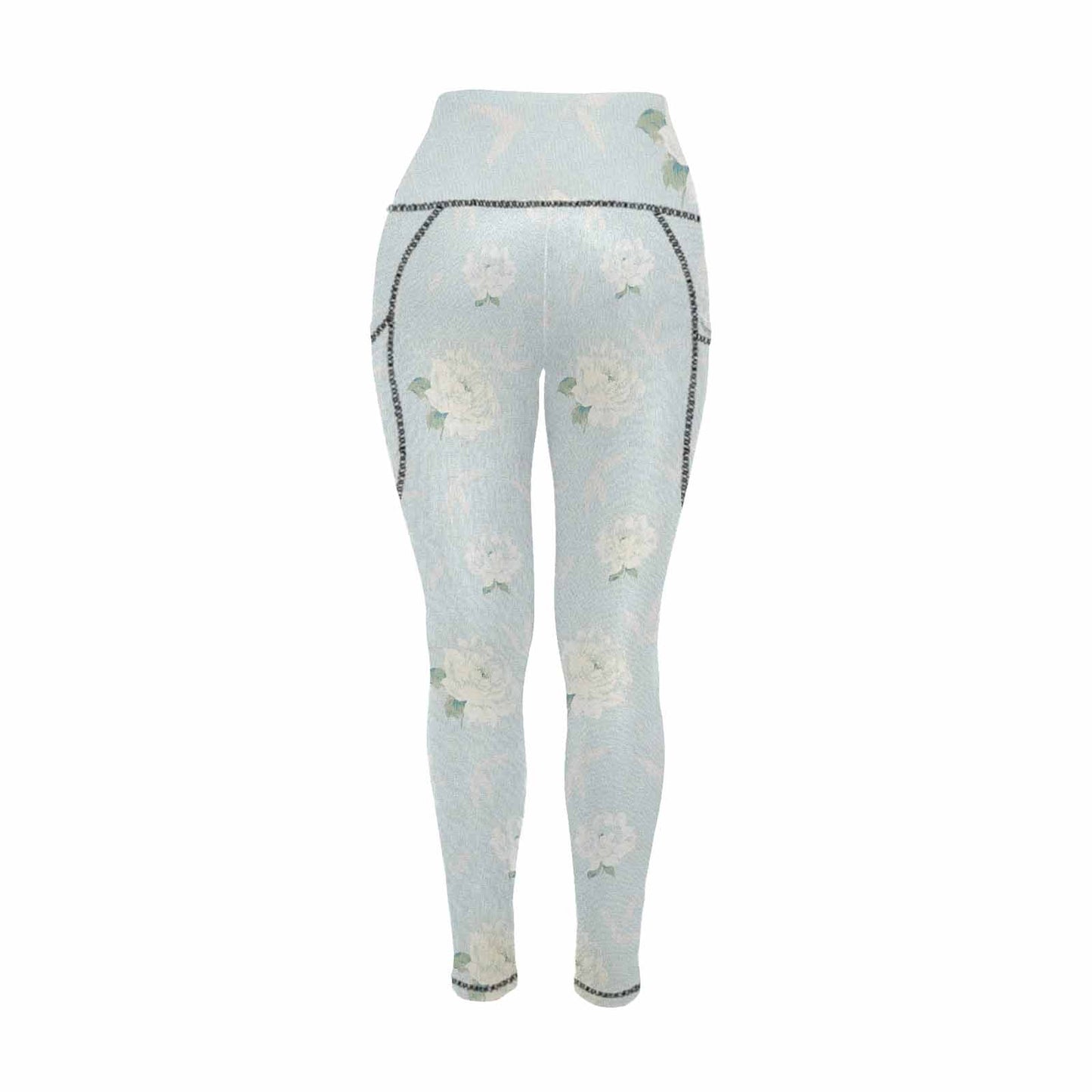 Floral 2, active wear leggings, outside surge, design 08