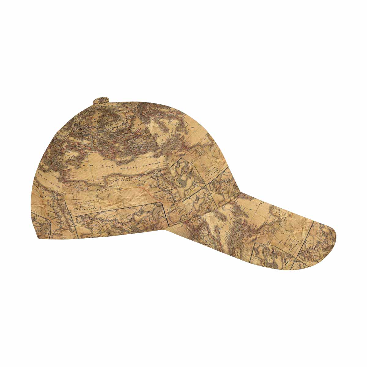 Antique Map design dad cap, trucker hat, Design 21