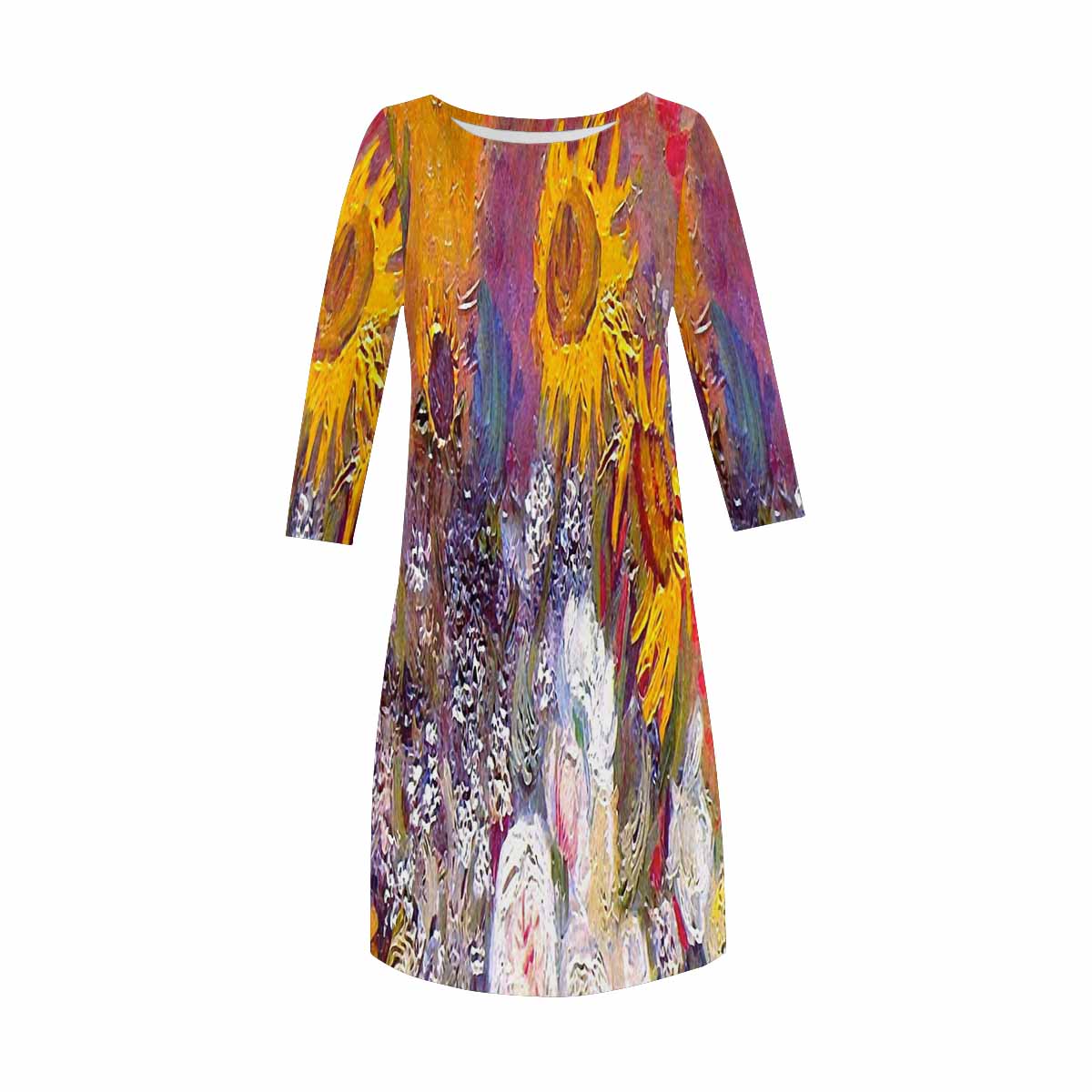 Vintage floral loose dress, model D29532 Design 54