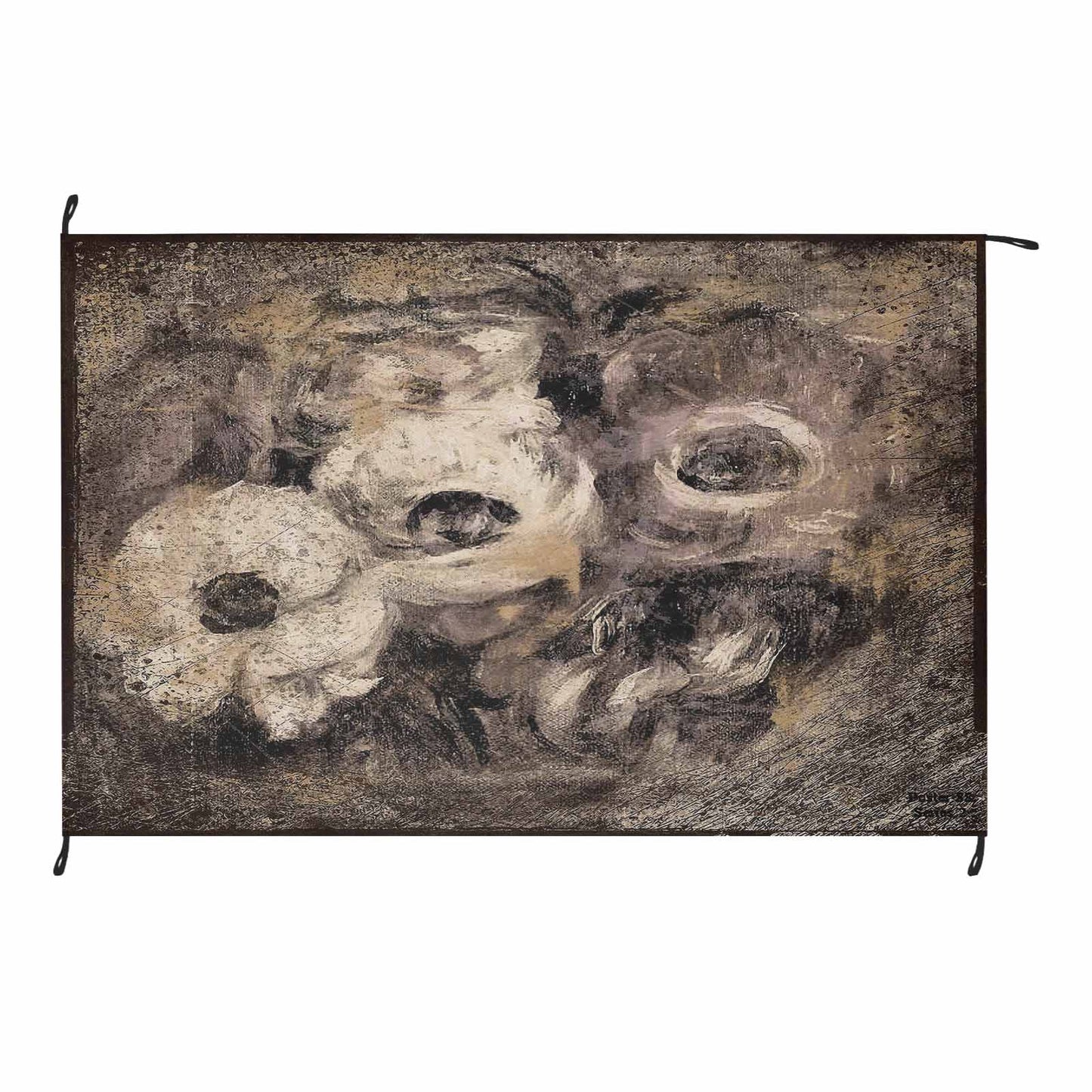 Vintage Floral waterproof picnic mat, 81 x 55in, Design 16