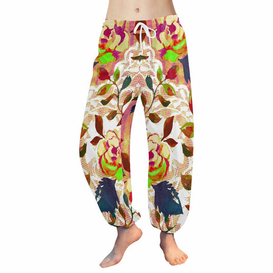 Victorian lace print Haram pants, loose comfy pants design 22