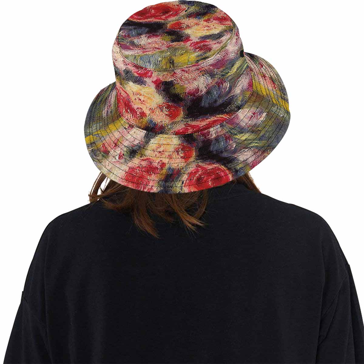 Vintage floral unisex bucket boonie Hat, outdoors hat, Design 26