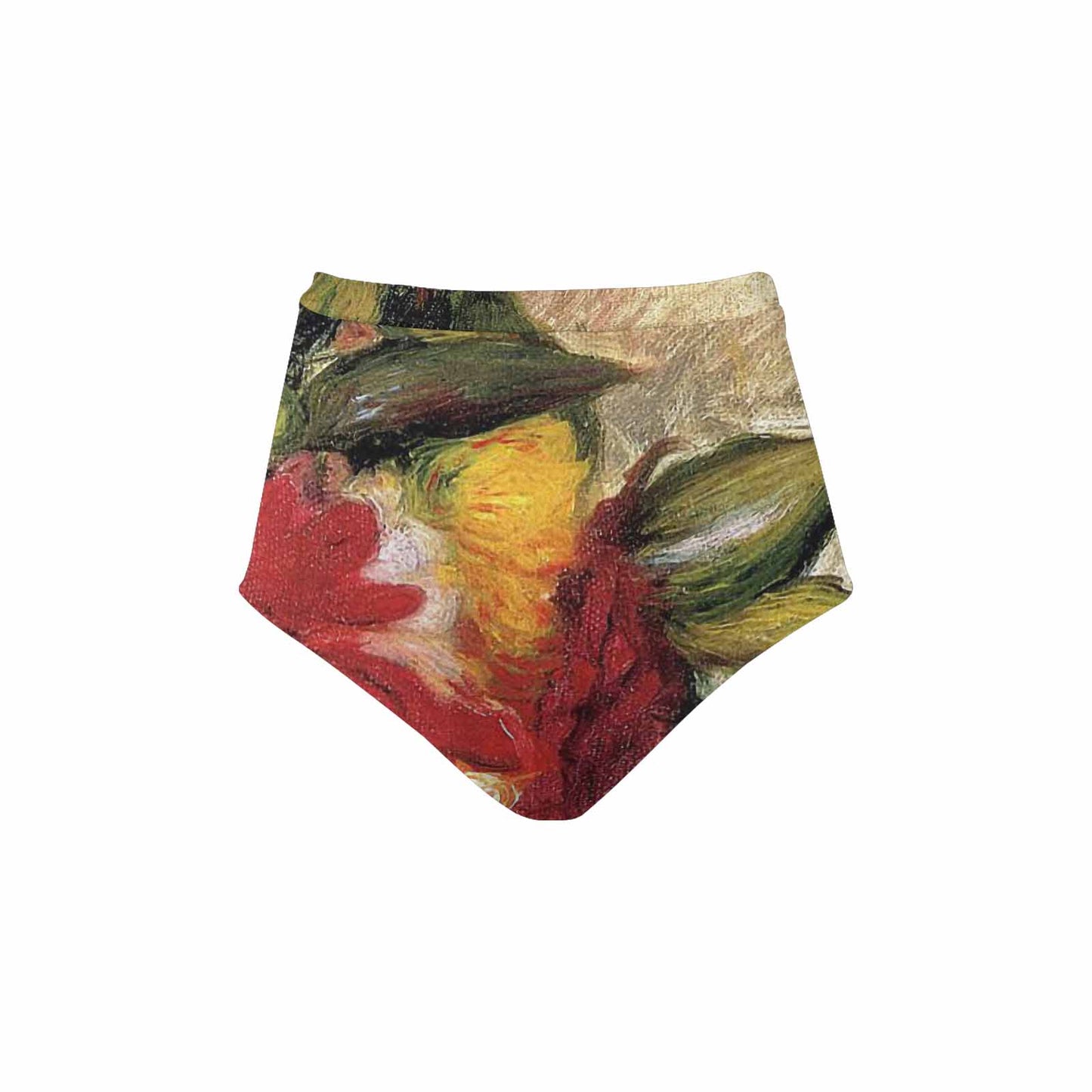 Vintage floral High waist bikini bottom, Design 25