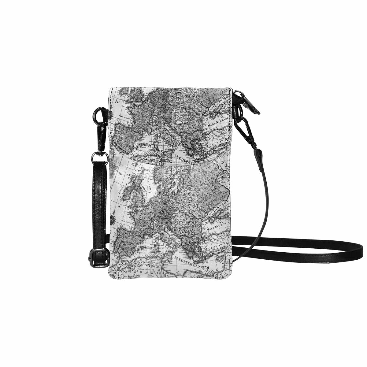 Antique map cell phone purse, moble purse, Design 41