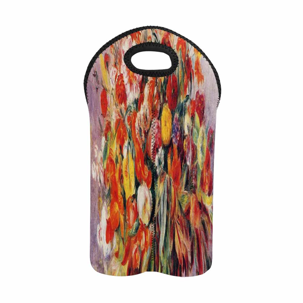 Vintage floral 2 bottle wine bag, Design 19