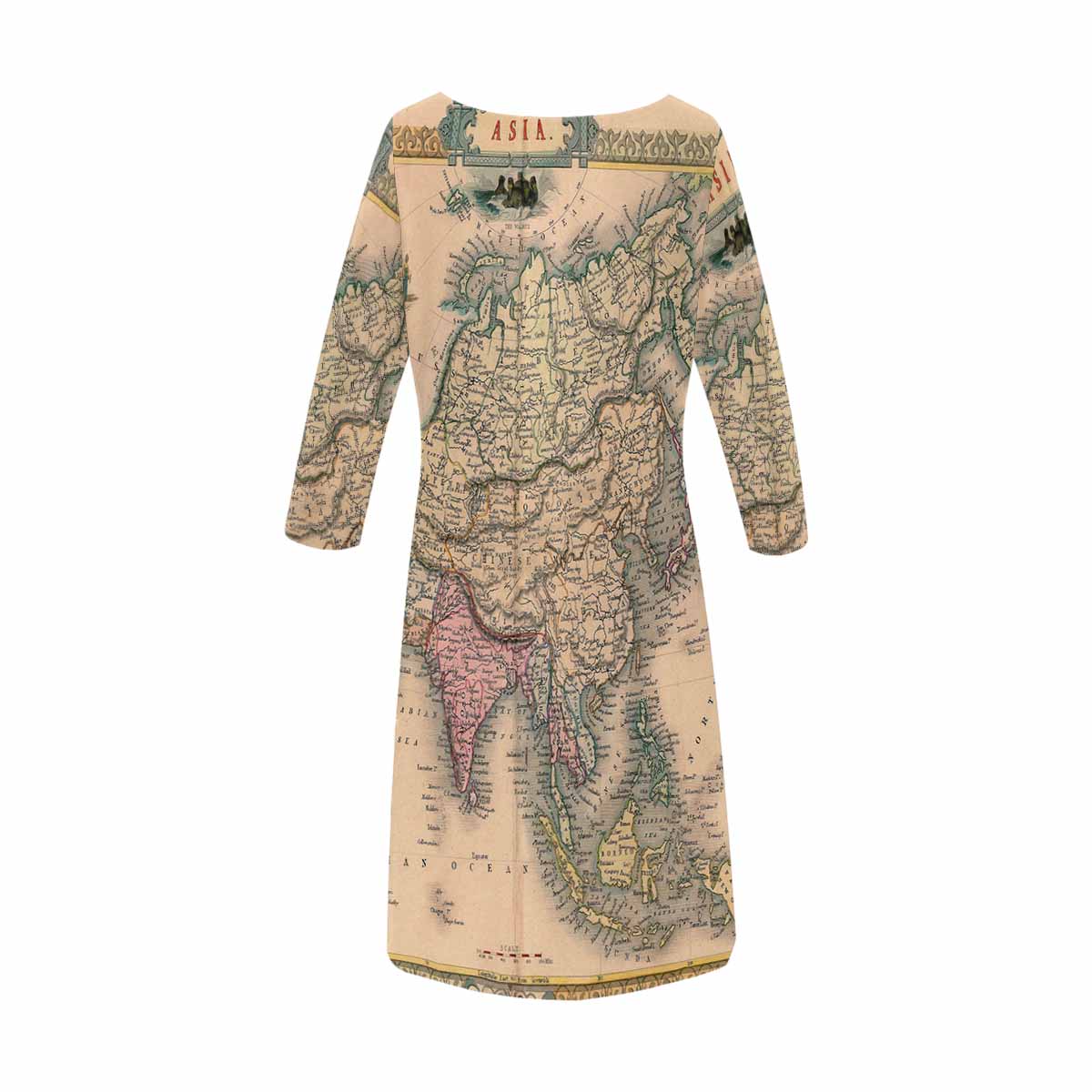 Antique Map loose dress, MODEL 29532, design 31