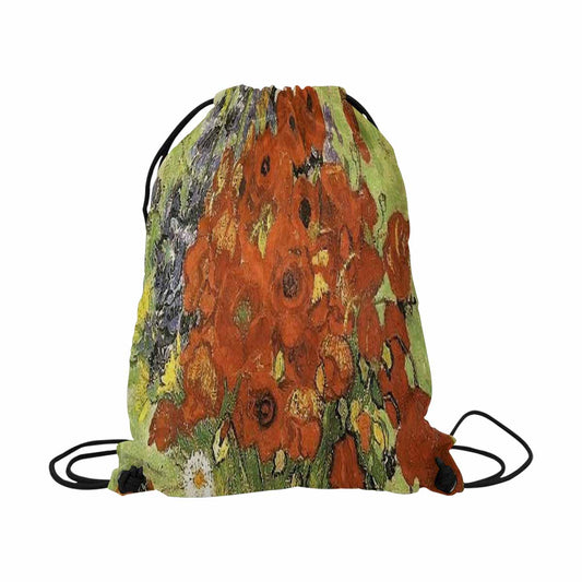 Vintage Floral print, DRAWSTRING BAG, LARGE, Design 56