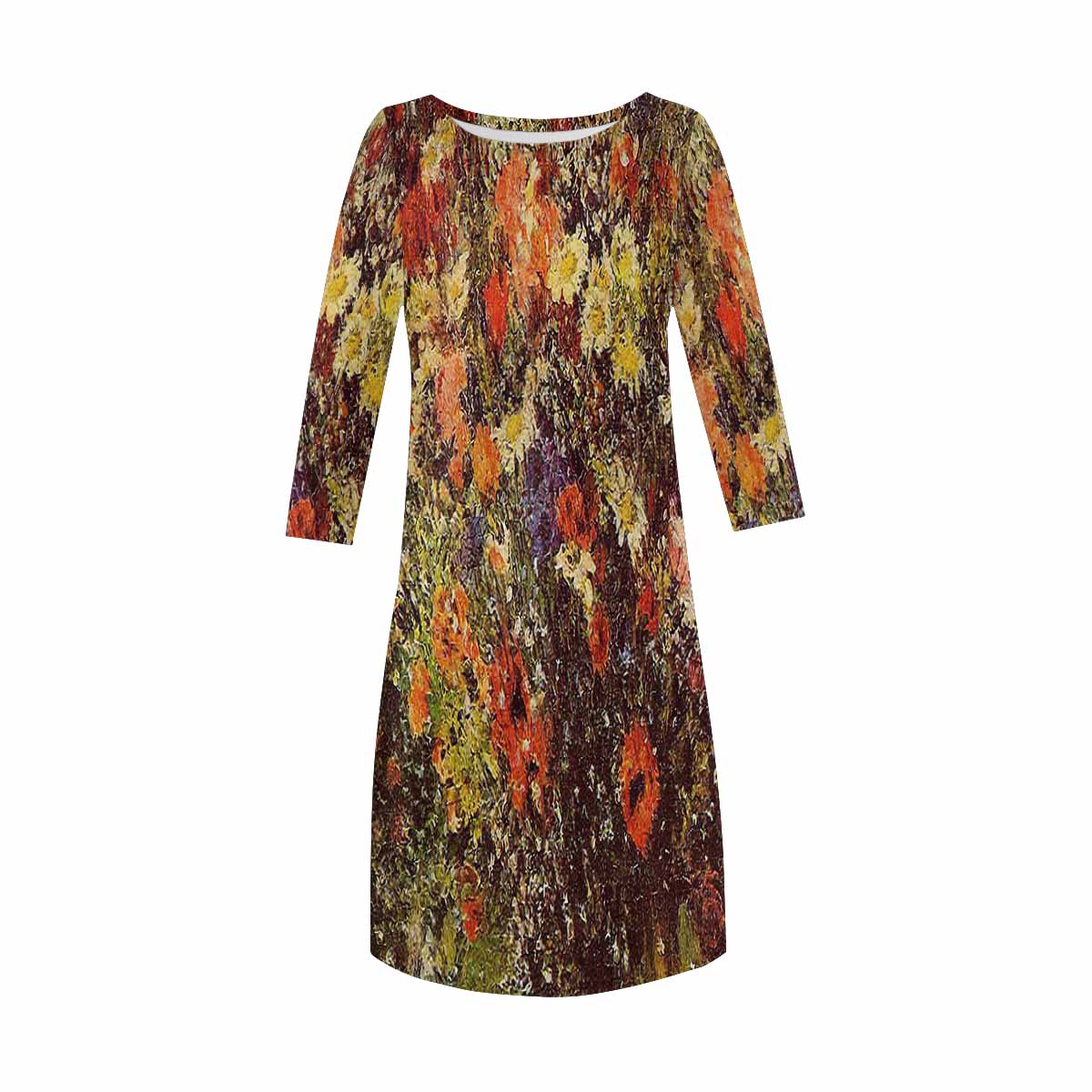 Vintage floral loose dress, model D29532 Design 24