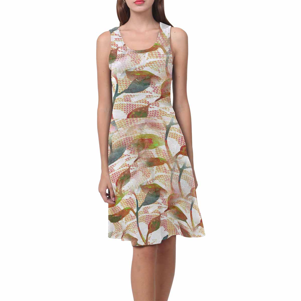 Victorian printed lace summer dress, Design 52