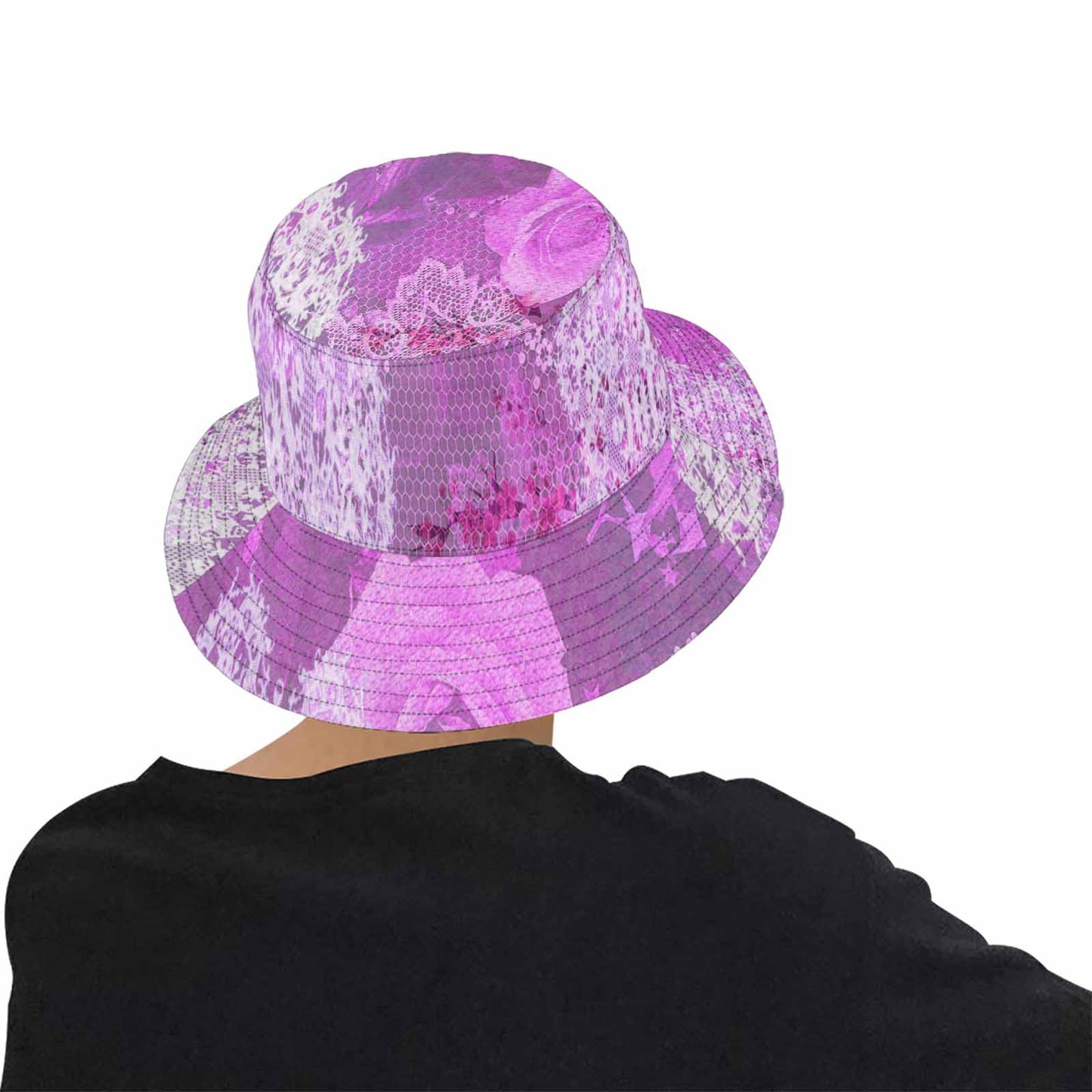 Victorian lace Bucket Hat, outdoors hat, design 03